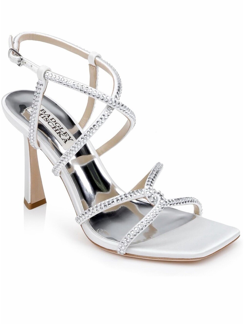 Badgley Mischka Women's Brooke Strappy Bejeweled Stiletto Sandals Heels Size 11